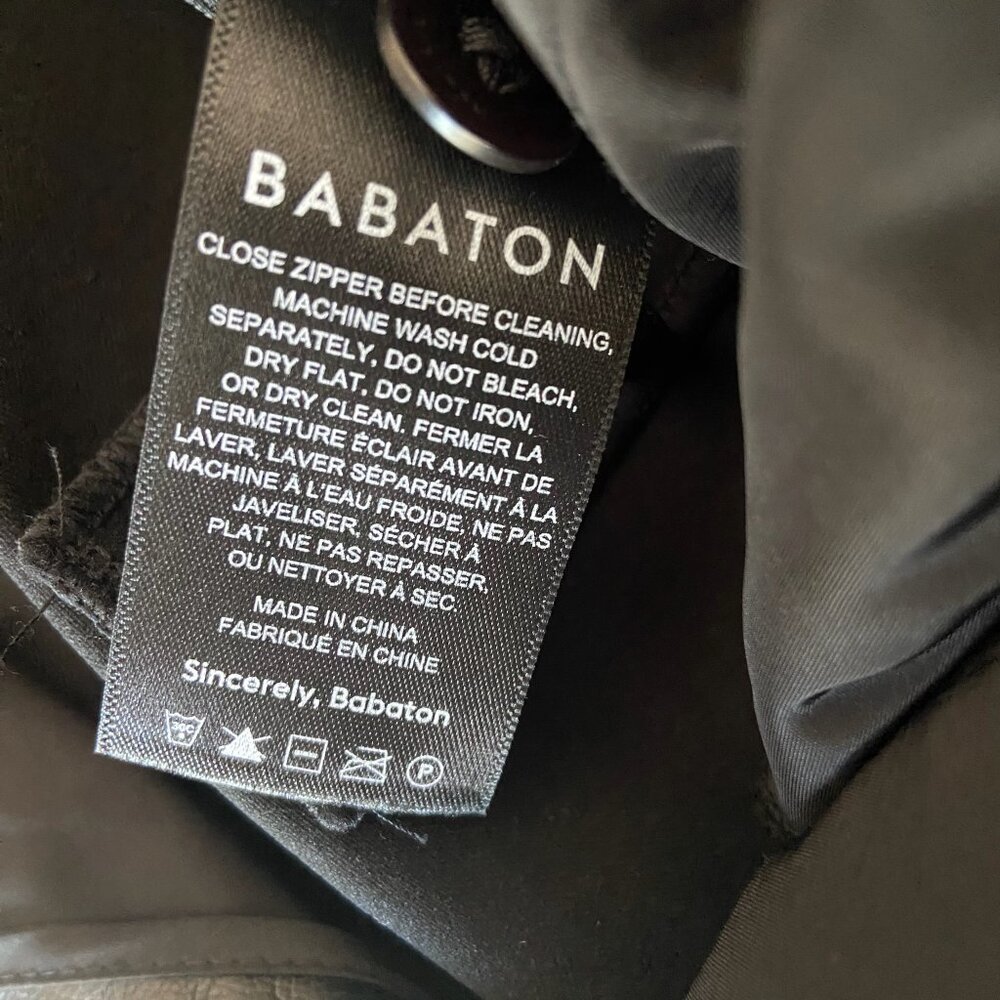 NWT Babaton Black Vegan Leather Straight Leg High Rise Pants Sz 0 - Picture 4 of 4